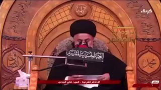 وكيل المرجعية الدينية العليا (دام ظلها) في العتبة الحسينية السيد خضير المدني.- ا…