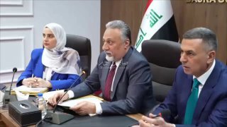 جلسة لمجلس محافظة البصرة بحضور اسعد العيداني لبيان رأي المجلس بصدد قرار إيقاف تم…