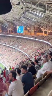 بالفيديو من ملعب الجوهرة، حناجر الجمهور العراقي الغيور، تصدح بـ(بالروح بالدم نفد…