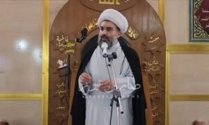 معتمد المرجعية في محافظة البصرة، الشيخ علي محمد رشاد المظفر في جامع المرحوم حمود…