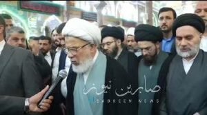 الصلاة على جثمان المرحومة عقيلة المرجع الأعلى (دام ظله) بإمامة الشيخ عبد المهدي …