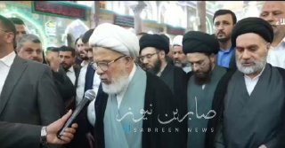 الصلاة على جثمان المرحومة عقيلة المرجع الأعلى (دام ظله) بإمامة الشيخ عبد المهدي …