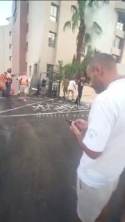 المبنى المستهدف في ايلات مشاهد انقضاض الطائرة المسيرة اليمنية في ايلات المحتلة د…