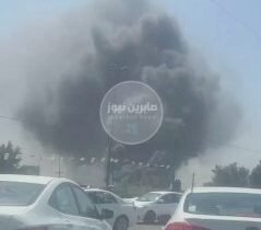 اندلاع حريق كبير قرب تقاطع البصرة بين منطقتي العامرية والغزالية ببغداد #عاجـــــ…