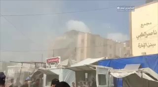 فلسطين المحتلة طيران الاحتلال الصهيوني يستهدف مستشفى ناصر بخانيونس….