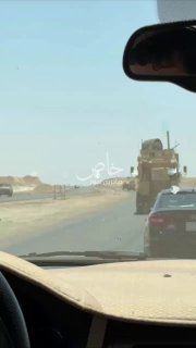 رصد صابرينرتل اليات عسكرية تابع للإحتلال الامريكي يقطع الخط السريع بناحية البغدا…