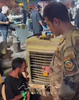 لوحة حسينية حين يلتقي الواجب بالإنسانية…