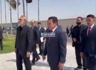 أمين المجلس الأعلى للأمن القومي الايراني علي لاريجاني يزور موقع استشهاد قادة الن…