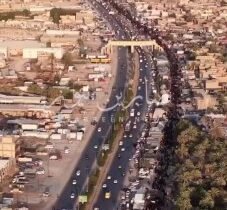 المسير الاكبر في العالم مشاهد جوية لزحف الحشود المليونية في مدينة الحلة نحو قبلة…