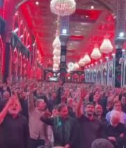 في حرم الإمام الحسين (عليه السلام) أبا الفضل العلّمدار، احفظ لنا خامنئي”…