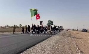 بعدسة صابرين نيوز مسيرة العشق الحسيني على طريق حمرين#لبيك_ياحسين…