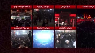 بالفيديو الزحف الحسيني المقدس من محافظة ذي قار نحو كربلاء المقدسة…