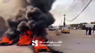 بالفيديو اهالي منطقة السنية بالديوانية يقدمون على قطع الطرق بالديوانية احتجاجاً …