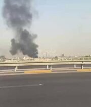 بالفيديو | #عاجــــــــــــــــل ارتفاع عمود دخان اسود ضمن مقتربات منطقة العطيفي…