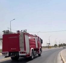 بالفيديواندلاع حريق في كورنيش جامعة واسط بالكوت….