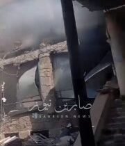 الدمار الذي حل بمبنى هيئة الأركان جراء العدوان الصهيوني حزام ناري ينفذه العدو ال…