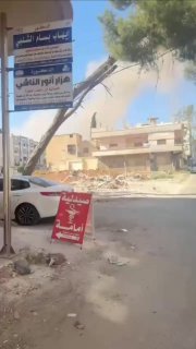 جانب اخر من العدوان الصهيوني على مدينة درعة في سوريا طيران الاحتلال الصهيوني ينف…