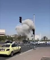 مقر قيادة الاركان السوري التابع للجولاني في دمشق اعلام العدو الصهيوني : استهداف …