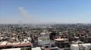 بالفيديوجانب من غارة العدوان الصهيوني على دمشق  بعد انتهاء المدة التي حددها الك…