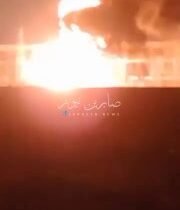 بالفيديو حريق يلتهم محطة كهربائية على طريق الطيب في محافظة ميسان….
