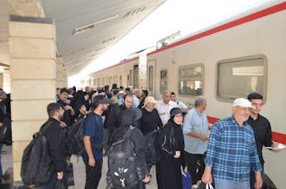 تسيير قطار  لنقل الزوار الايرانيين من البصرة إلى كربلاء المقدسة